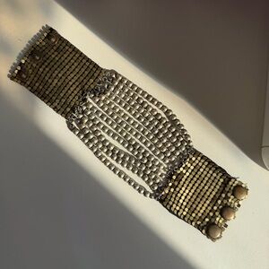Vintage Silver and Gold Beaded Bracelet